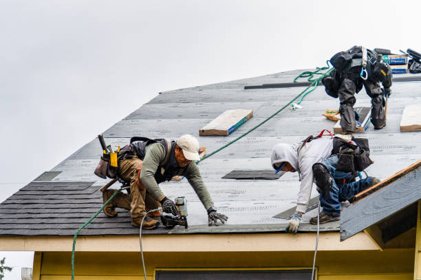 Professional Roof Replacement technician working in Ewan, NJ